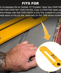 Hand installing Two Pack Replacement Dado Insert For 10 Inch Jobsite Table Saws Easy Install Heavy Duty Yellow Composite Accessories