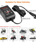 No Fuss Automatic Smart Battery Charger For 12 Volt Cars Features 2A Precision Cycles with SAE plug and 10ft cord for various vehicles.