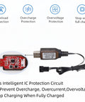 2 Pack SM 3P RC Charger Kit with SM 3PIN Plug for 7.4V 2S LiPo Batteries USB 5V 2A Input 500mA Output Fast Charge