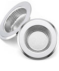 Set Of Two Sink Drain Strainers Keeping Your Pipes Free Of Nasty Gunk While Trapping Messy Hairballs So You Can Kick Clogs To The Curb Featuring A Deep Basket Fit For Bath Or Kitchen Basin, stainless steel, double mesh design.