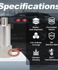 Stainless Steel Coolant Temperature Sensor Adapter For LS Engine Swaps M12 1.5 To Three Eighths Inch NPT Plug And Play Install Keeps OEM Sensors In Place On LS X LS1 LS3 LS2 LM4 LS7 LQ9, 304 stainless steel adapter with washer