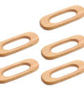 Ten Pack Natural Beech Wood Cabinet Pulls Handles For Kitchen Cabinets And Drawers Solid Wood Pulls With Clear Coat Finish, 5-Inch Length