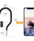 Dimensions of a heavy-duty bike hook compared to iPhone X for Road Bike Hooks For Garage Walls And Ceilings Heavy Duty Bicycle Hangers.