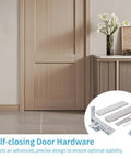 Double Action Self Closing Door Hinge With Cover Plates, Beefy Stainless Steel Pivot For Wood Doors, in modern indoor setting.