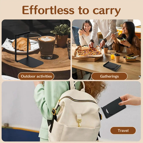 Compact Portable Coffee Maker Stand With Foldable Base for outdoor activities, gatherings, travel.