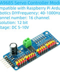 2 Pack PCA9685 16 Channel 12 Bit PWM Servo Controller Module With I2C Interface for Raspberry Pi and Arduino DIY projects
