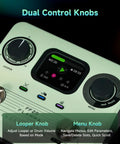 Dual Footswitch Stereo Looper Pedal For Guitar And Bass With Screen Auto Record 300 Minutes Recording 100 Loop Slots