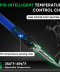 Pro Grade 60W Soldering Station Kit with PID Control and Auto Calibration, showcasing ceramic iron and temperature chip.