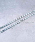 Beefy 2 Pack Drawer Slides 17.7 Inch Steel Ball Bearing Rails for Cabinets and Closets Rust Proof Galvanized Surface 33 Lbs Load Capacity Easy Install Smooth Quiet Glide, two galvanized steel rails