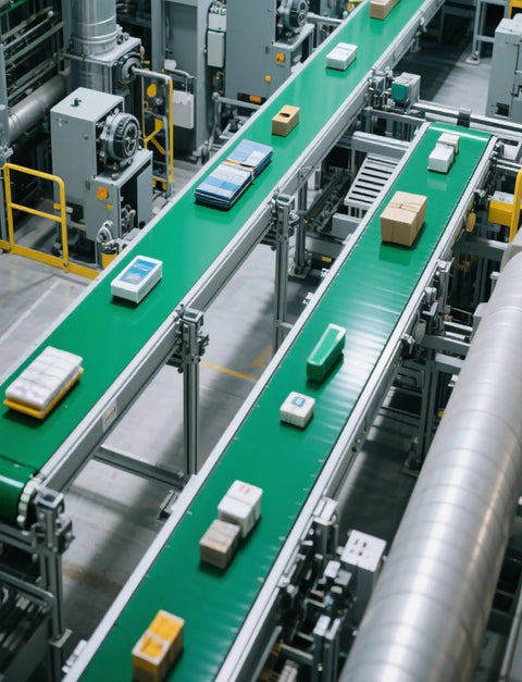 Workhorse PVC Conveyor Belt For Assembly Lines And Warehouse Workflows Durable Flat Drum Belt 10x370cm moving boxes