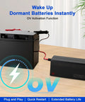 14.6V 10A LiFePO4 Battery Charger For 12V Lithium Battery connected, demonstrating OV activation function.