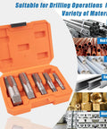 Five Piece NPT Pipe Tap Set With Sizes One Eighth Inch Through Three Quarters Inch Carbon Steel Hand Threading Tool in case