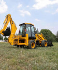 Versatile Backhoe Loader With Customizable Attachments For Digging Excavation And Loading On Farms And Construction Sites