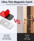 Super Strong 24 Pack Cabinet Magnets With Adhesive Secure Door Closure For Drawers And Cupboards comparison of adhesive catch vs drilled catch