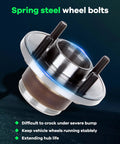 Rear Wheel Hub Bearing Assembly Set For Ford Focus 2001 To 2009 With Four Lug No ABS 2 Pack OE 521002 shown close up