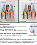 Two versions of Three Pack Stainless Steel Garden Shears Pruning Set, with and without brand logo on packaging
