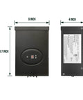 Low Voltage Landscape Lighting Transformer With Timer And Dusk To Dawn Sensor, 300W ETL Listed, dimensions 8.7x6x4 inches