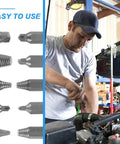 Heavy Duty High Speed Steel Screw Extractor Kit With 6.3mm Stripped Bit Head For Tough Automotive Repairs And Household Fixes That Totally Save Your Hide On Broken Or Rounded Bolts, used in auto repair