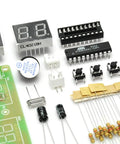 Six Digit LED Digital Clock DIY Kit For Arduino Projects with components including AT89C2051 MCU and FR4 PCB board