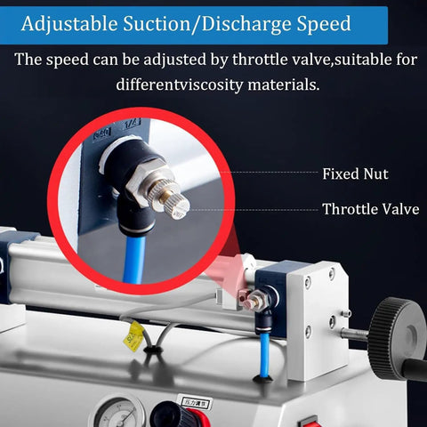 Heavy Duty Horizontal Liquid Filling Machine 100 To 1000 Milliliter Automatic Pneumatic Bottle Filler with adjustable throttle valve