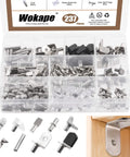 237 Piece Shelf Pins Kit With Nickel Plated Metal Pins Black Rubber Sleeves And 9 Styles Of Bracket Pegs For Cabinets And Bookshelves Fits Shelf Holes Hardware Set For Furniture Repair And Grab And Go DIY Upgrades