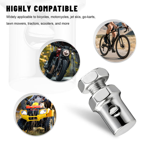 20 Pack Throttle And Brake Cable Ends One Eighth Inch Crimp Clamp Clutch Lock End Caps for bikes, motorcycles, go-karts