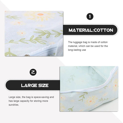 Level Up Your Storage With This Heavy Duty Cotton Quilt Bag featuring floral design and large size for bedding organization.