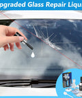 Windshield Repair Kit 2 Pack For Chips And Cracks Quick Fix With Slow Pressure System shown in use on cracked windshield