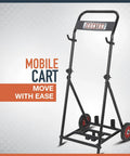 Heavy Duty Breaker Hammer Kit With Cart 15 Amp Motor 110V Power Smashes Concrete Like A Champ mobile cart with red wheels for easy transport