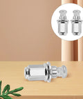 Heavy Duty 2 Sets Premium Steel Wheel Lug Nut Kit For Toyota Cars And Trucks With Easy Secure Hub Fastening Stylish Replacement Wheel Bolts That Make Your Rides Look Fresh And Run Smoother No Tools Needed. silver steel lug nut set, 2 pcs