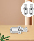 Heavy Duty Wheel Hub Nut Kit With High Strength Steel Lug Caps For Japanese Cars Trucks and SUVs Ensuring Secure Fit And Sleek Style That Keeps You Rolling Smooth On Any Road Without Worrying About Loose Bolts, silver steel nuts