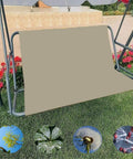 Outdoor Patio Swing Seat Cover For 2/3 Seat Swings, 600D Oxford Waterproof Fabric In Beige, on garden swing frame