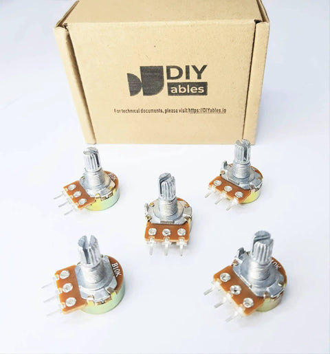 10K Ohm Potentiometer Kit For Arduino ESP32 ESP8266 Raspberry Pi 5 Pieces With Easy Tutorials For 5V And 3.3V Microcontrollers