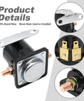 12V Start Solenoid Relay Replacement for Cummins Onan RV Generators showing copper build and mounting details