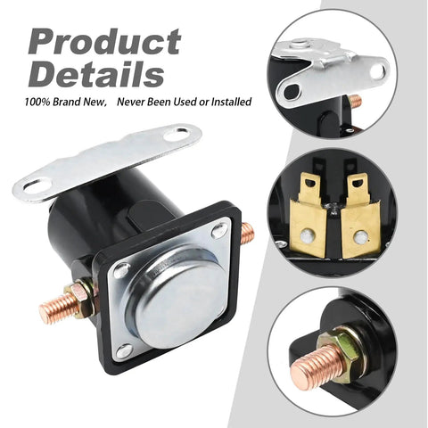 12V Start Solenoid Relay Replacement for Cummins Onan RV Generators showing copper build and mounting details