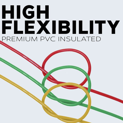 Flexible 14-Gauge Automotive Primary Wire Bundle 25 Ft Red Black Heavy Duty Pro Grade For Car Audio Trailer Vehicle Electrical Wiring