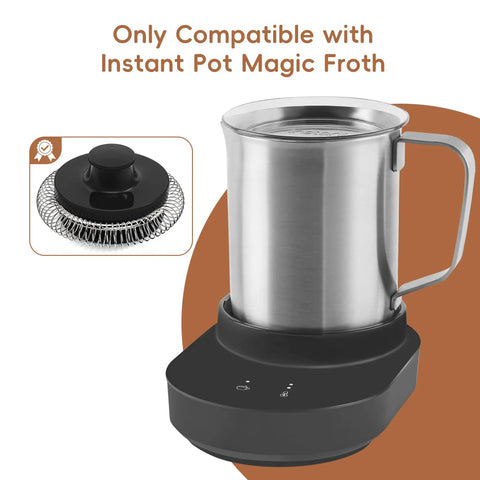 Replacement Whisks For Magic Froth 9 In 1 Electric Milk Steamer And Frother Duo Pack With Neodymium Magnets Compatible With Instant Pot Only Not For Other Brands shown with milk frother