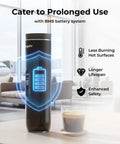 Portable Drip Coffee Maker On The Go 2 In 1 Compatible With K Cup And Ground Coffee Self Heating With LCD Display in airport lounge