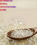 Extra Soft Clear Glass Table Top Bumpers Nonadhesive Antislip Polyurethane Spacers shown on wooden spoon, highlighting material and texture.