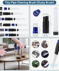 14 Piece Vacuum Attachment Kit For Shop Vac With 2.5 To 1.25 Inch And 1.875 To 1 Inch Adapters, flexible crevice wand, dust brush