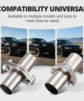 2.5 Inch 3 Bolt Exhaust Flange Piping Kit Fabricated From Badass 304 Stainless Steel With Complete Gasket And Bolt Set for vehicle compatibility.