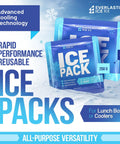 Performance Reusable Ice Packs For Lunch Boxes Lunch Bags And Coolers Four Pack Keeps Your Food Cold For Up To Twelve Hours