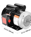 Industrial Grade 1.5HP Electric Motor 1725 RPM Dual Voltage 115V 230V 56C Frame Air Compressor Motor Single Phase With Five Eighths Inch Keyed Shaft And CW CCW Rotation For Agricultural Machinery And General Equipment