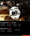 Front Wheel Bearing And Hub Assembly With ABS Ring For Dodge Ram 1500 2000 2001 5 Lug RWD Only Premium Grade