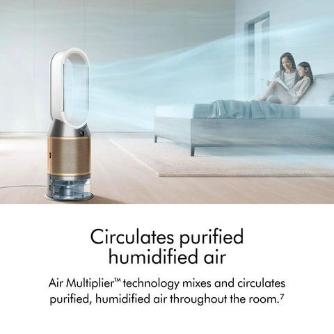 All In One Air Purifier Humidifier And Cooler For Home With De NoX Filtration and HEPA H13 in a modern living room scene