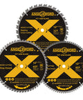 10 Inch Table Saw Blade And Miter Saw Blade Set With 32T 60T And 80T Tungsten Carbide Teeth For Fast Framing Clean Cuts