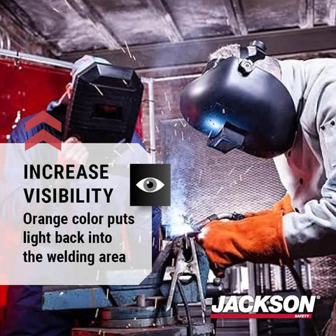 Welders in protective gear using Transparent Welding Curtain Screen With UV And Blue Light Protection in shop for visibility and safety.