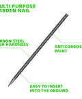 Heavy Duty 24 Inch Galvanized Steel Ground Stakes Set Sixteen Rebar Anchors For Tents Fences And Trampolines Ideal Outdoor Ground Fixes