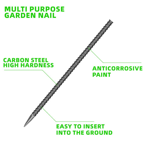 Heavy Duty 24 Inch Galvanized Steel Ground Stakes Set Sixteen Rebar Anchors For Tents Fences And Trampolines Ideal Outdoor Ground Fixes