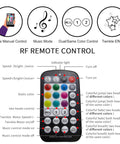 Remote control for Dual Color Twinkle Fiber Optic Star Headliner Kit For Cars, showing buttons and functions